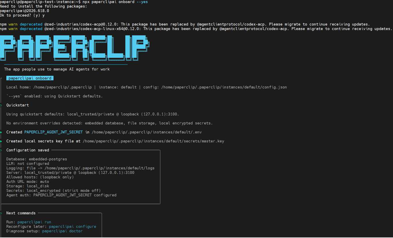 Установка и настройка Paperclip с образа - 3